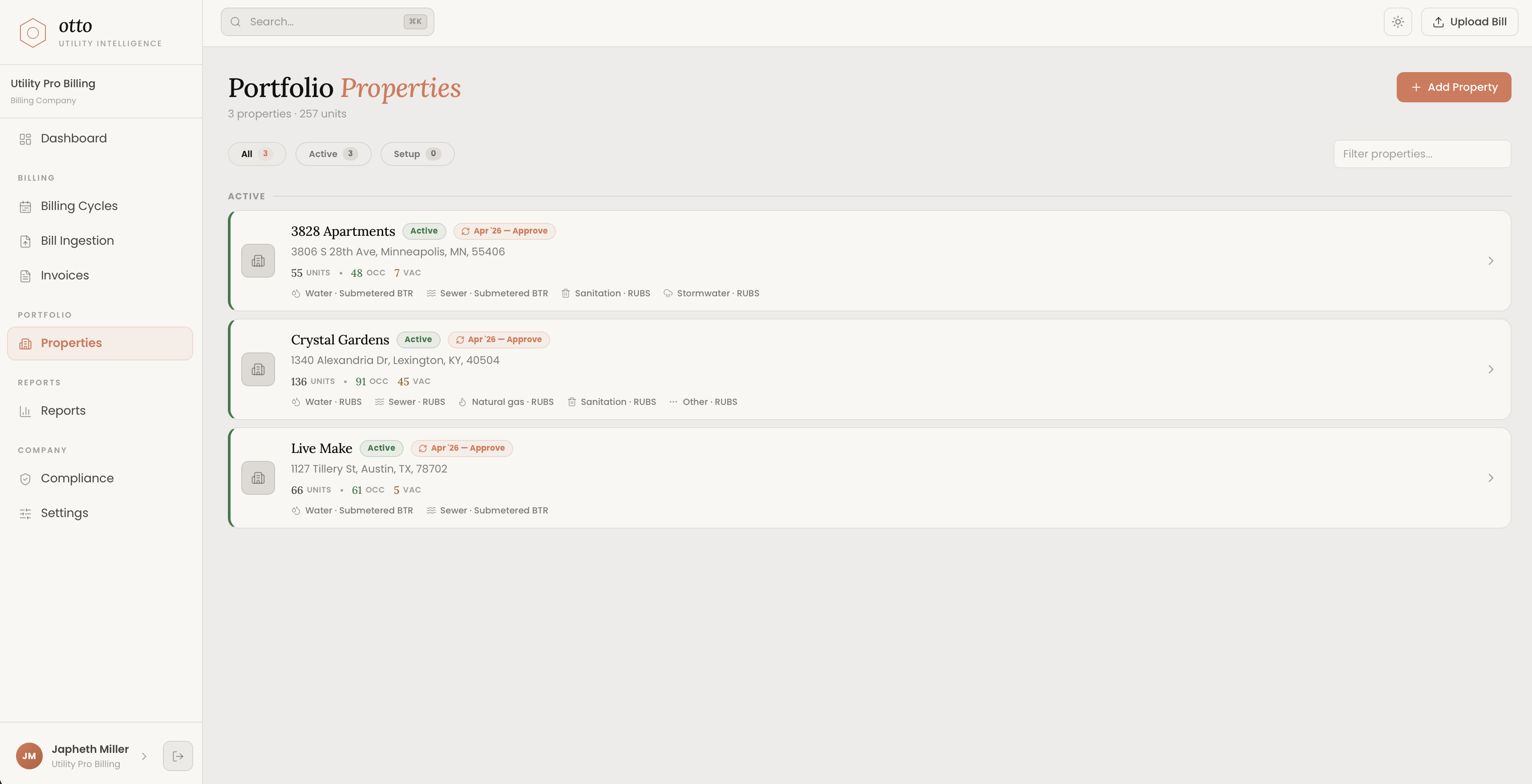 fig. 02 · property detail — metrics & cycle data